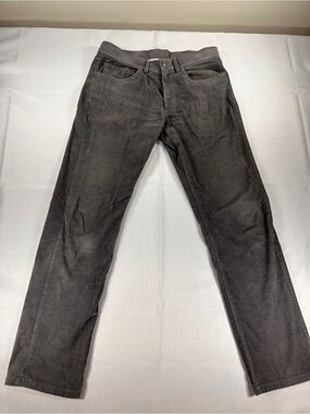 Brooks Brothers Men’s Gray Corduroy Pants 33x32 Stretch Straight Leg
